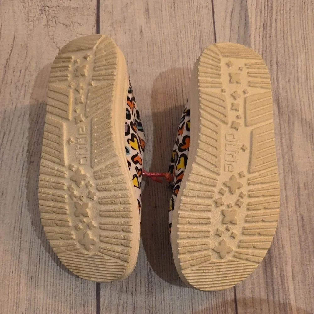 Colorful Heart Pattern Kids Shoes